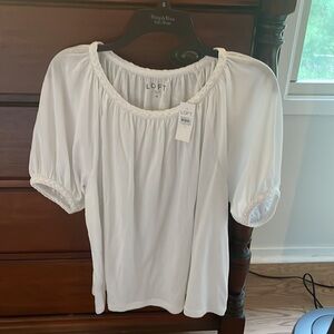 Loft NWT Braid hem tshirt
